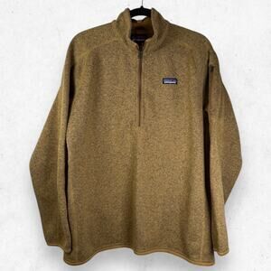 Patagonia Women's XXL Better Sweater 1/4-Zip Fleece Pullover Tan
